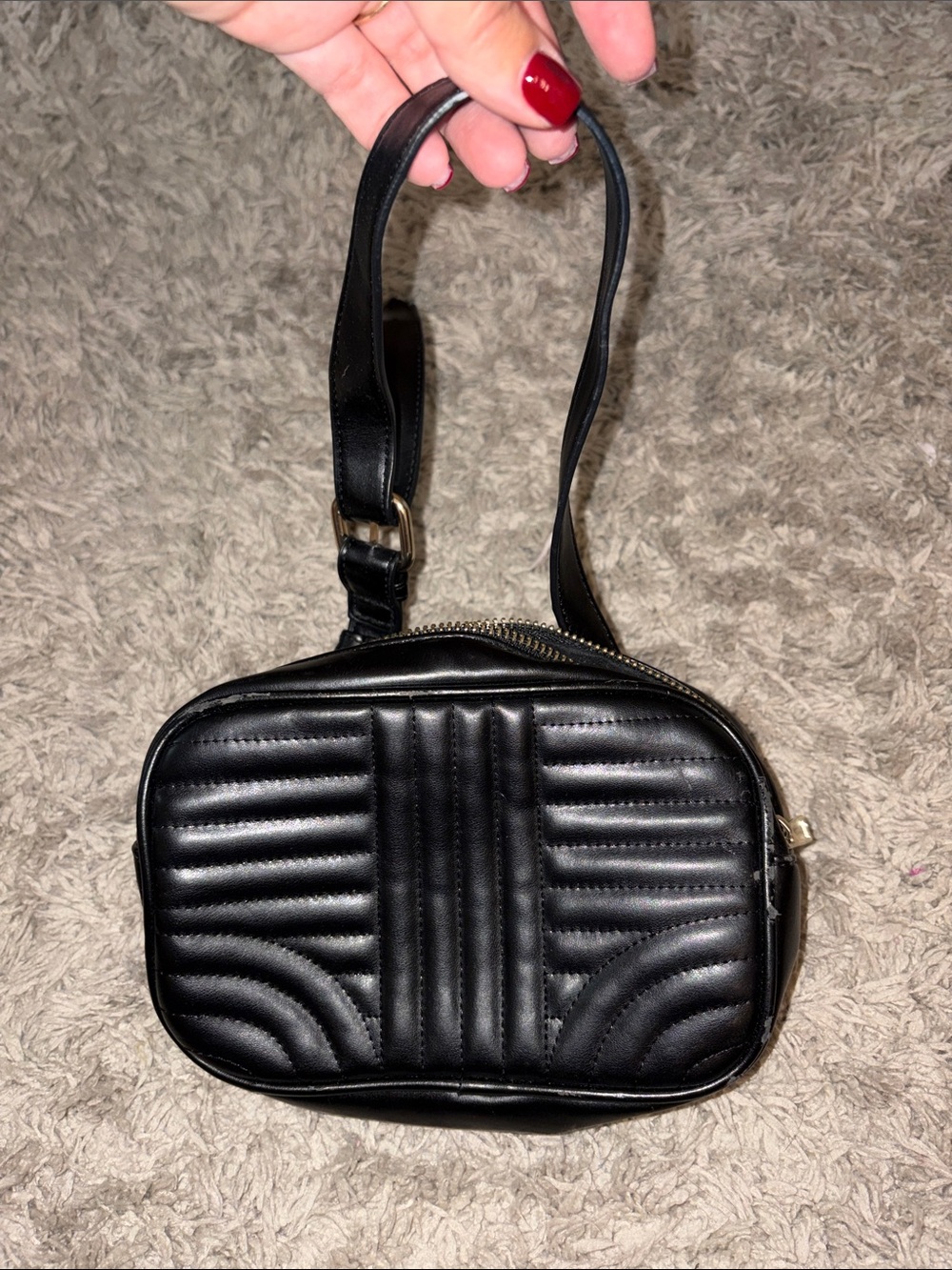 Forever 21 Black Quilted Crossbody Bag - Women's Shoulder Bag